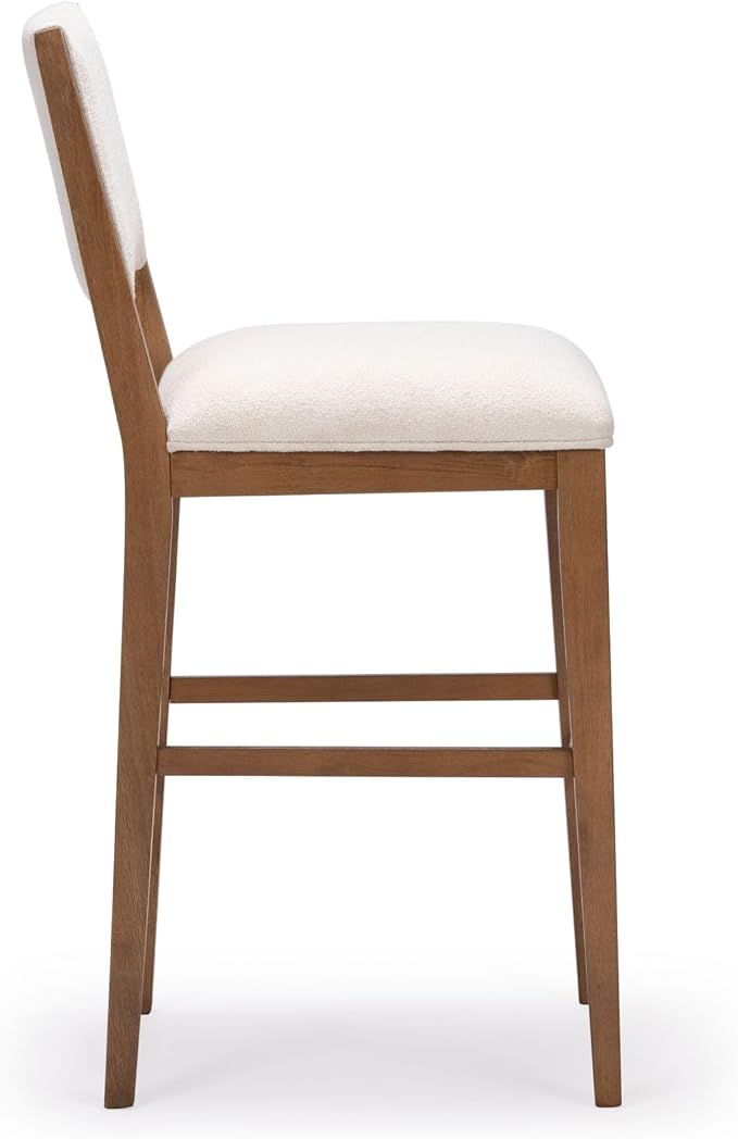 Plank+Beam Sereno Bar Stool, Sturdy Wood Modern Kitchen Bar Height Stool - Image 4