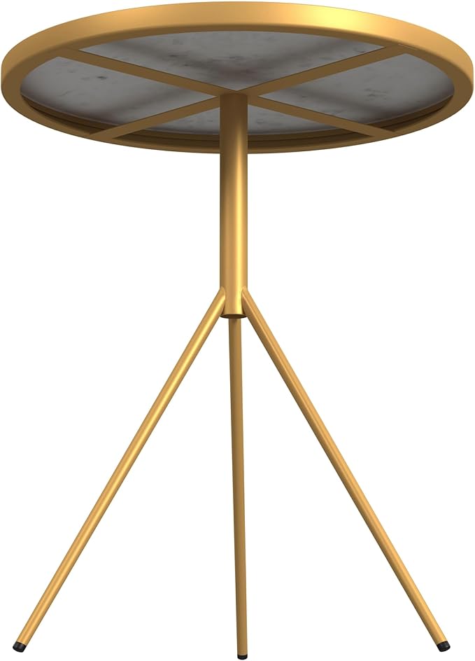 HomePop Marble Top End/Side Round Table - Image 7