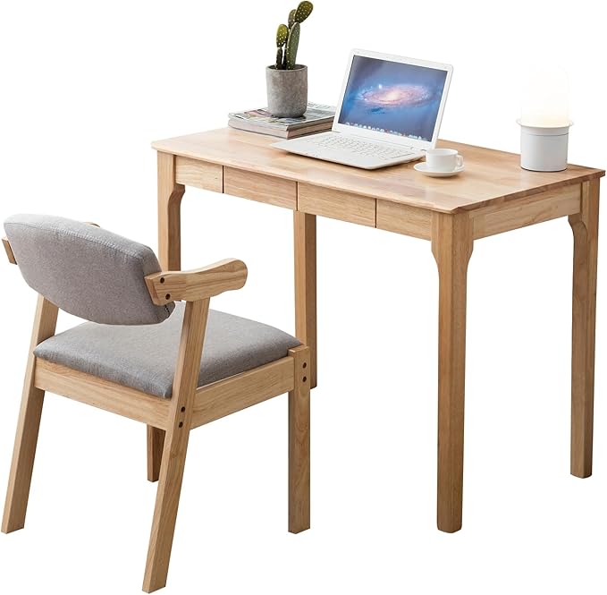 Solid Wood Desk, Gaming Study Home Office Desks - Image 2