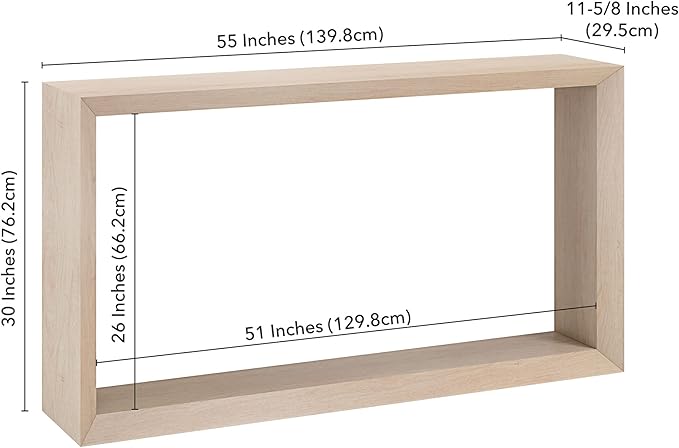 Henn&Hart 55'' Wooden Rectangular Console Table Entryway Table, Sofa Table - Image 3