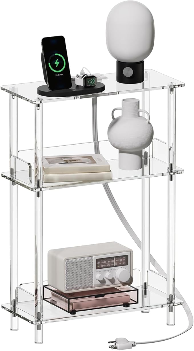 HMYHUM Acrylic Narrow Side Table by HMYHUM