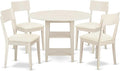 East West Furniture SUAD5-LWH-LC 5 Piece Dining Room Furniture Set Includes a by EastWestFurniture
