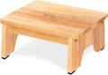 One Step Stool for Adults Seniors, 6.5" Heavy Duty Wooden Stepping Stools by Natree