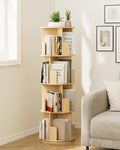 Masupu Rotating Bookshelf, Tall 4 Tier Rotating Spinning Bookshelf Tower by Masupu