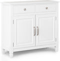 SIMPLIHOME Connaught 40-inch Wide Solid Wood Storage Cabinet in White by SimpliHome