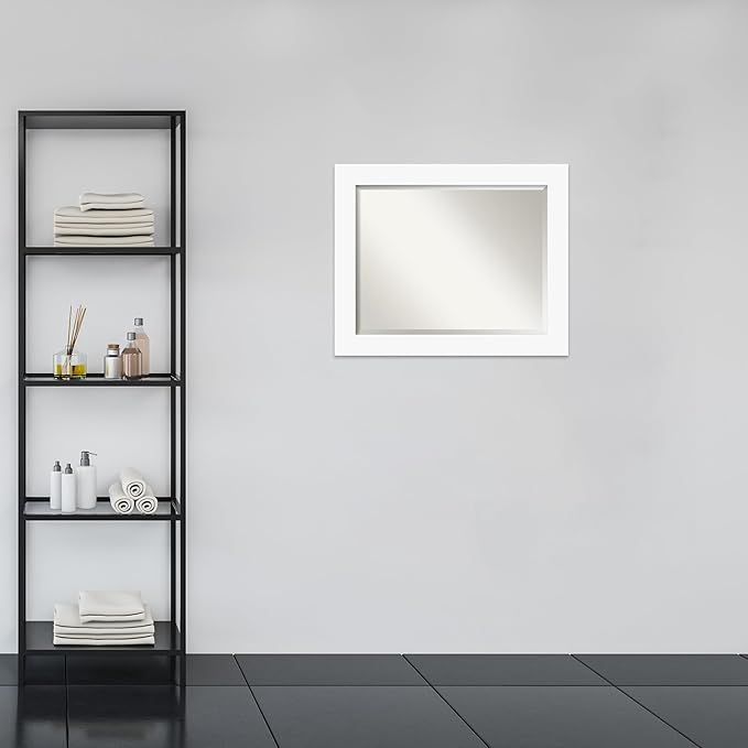 Amanti Art White Bathroom Mirror - Image 5