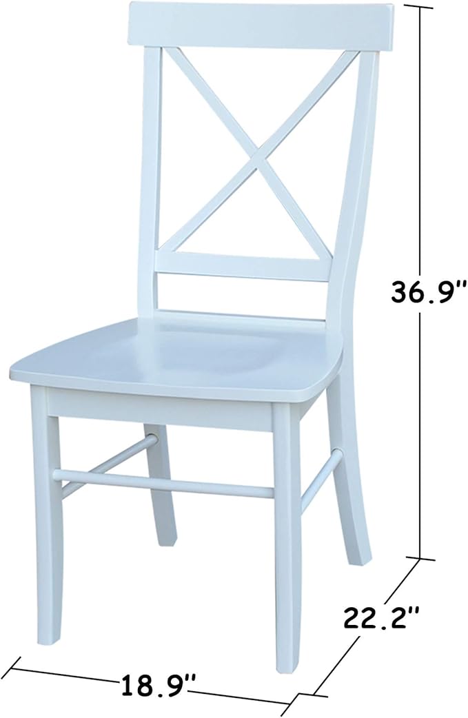 Set of Two X-Back Dining Chairs - Image 3