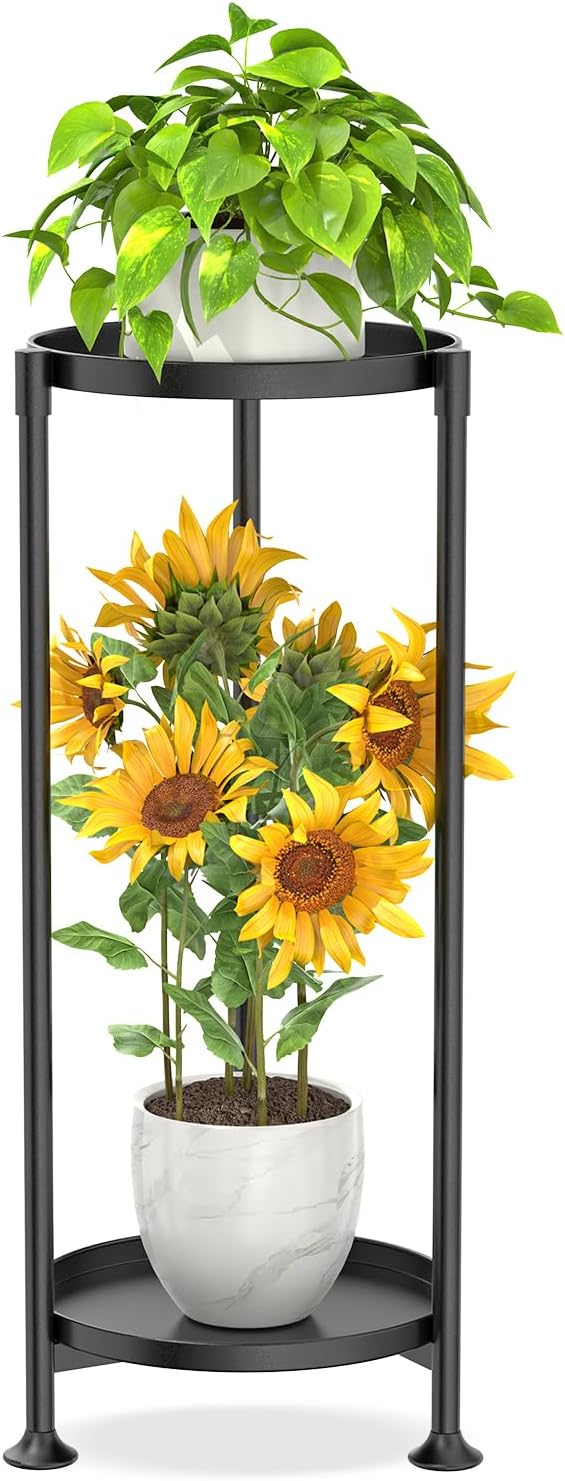 KMOTASUO 2 Tier Plant Stand Indoor by KMOTASUO