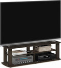 Furinno Nelly Entertainment Center TV Stand, Short 43.3" x13.4 x13.1, Dark Brown by Furinno-FitsYourSpaceFitsYourBudget
