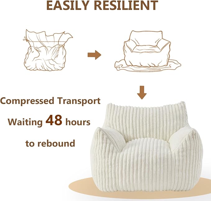 Giant Bean Bag Chairs for Adults Teens, Large Bean Bag Sofa Chairs - Image 6