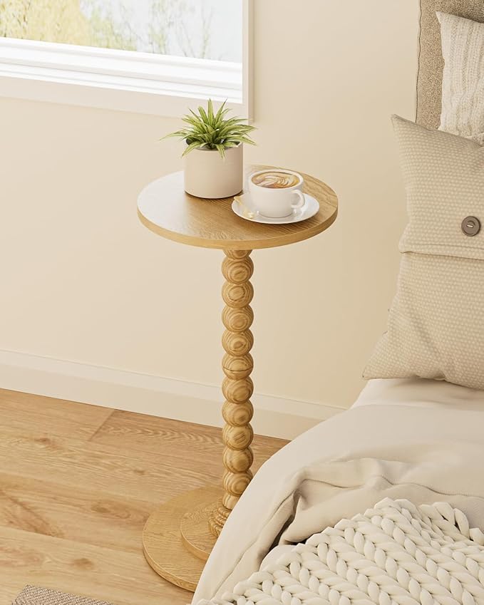 Masupu Round Side Table, Small End Table - Image 7