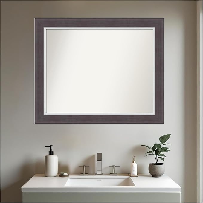 Amanti Art Brown Bathroom Mirror - Image 5