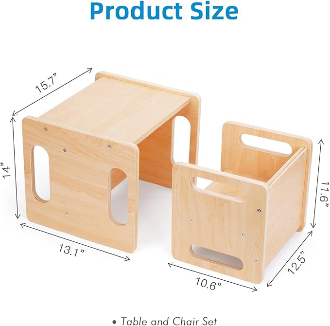 OOOK Montessori Weaning Table and Chair Set, Kids Activity Table and Chair Set - Image 7