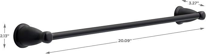 Franklin Brass Kinla 5-Piece Bathroom Set Matte Black 18" and 24" Towel Bar - Image 19