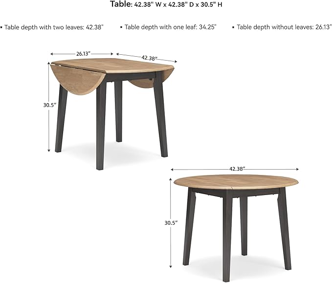 Signature Design by Ashley Gesthaven Contemporary Dining Drop Leaf Table - Image 3