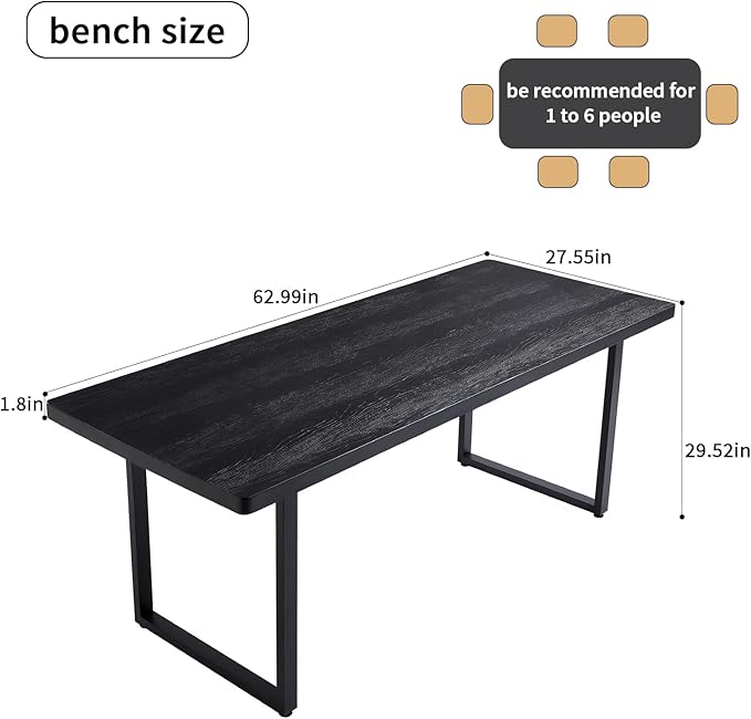 Modern Solid Wood Dining Table - Image 3