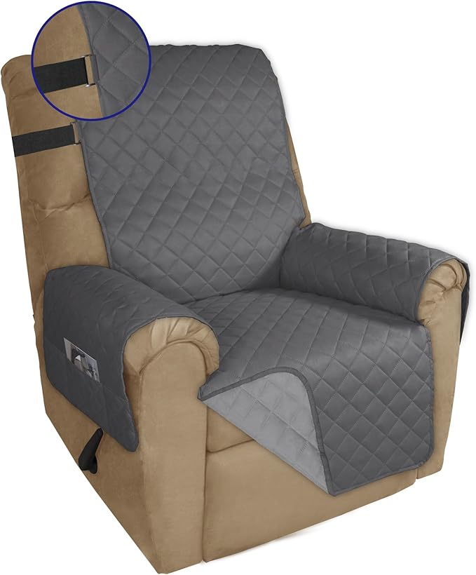 PureFit Reversible Sofa Cover Water Resistant Recliner Couch Cover, Machine by PureFit