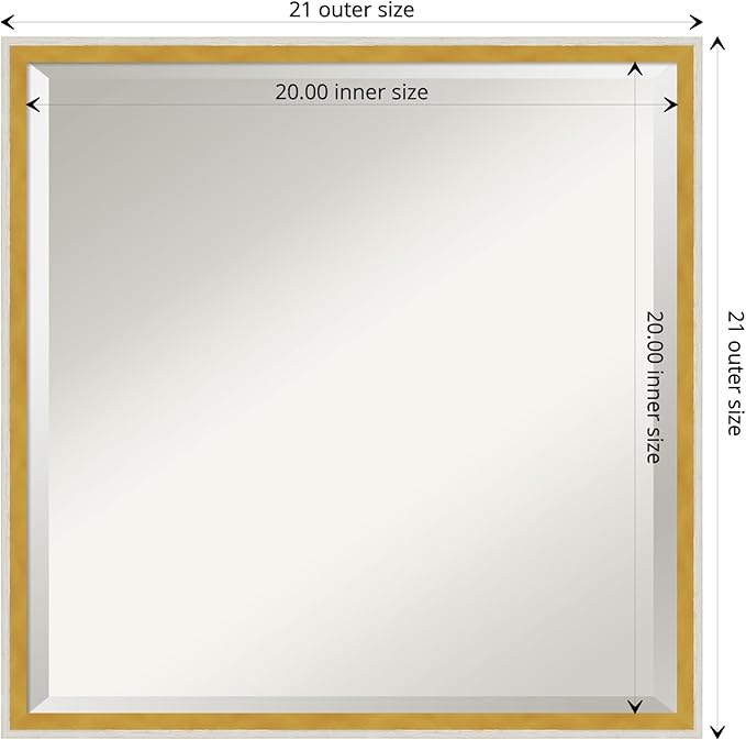 Amanti Art White Bathroom Mirror - Image 4