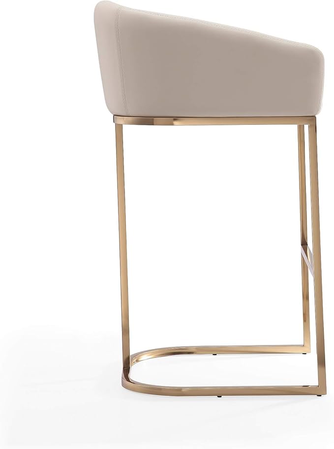Manhattan Comfort Louvre 30 Inch Mid Century Modern Counter Height Bar Stools - Image 8