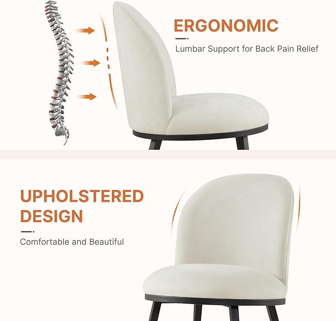 Dining Chairs Set of 4, Fabric Upholstered Dining Room Chairs - Image 4