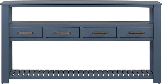 Ball & Cast 62.2“ Contemporary 4 Drawers Console Table, Long Entryway-Table - Image 13