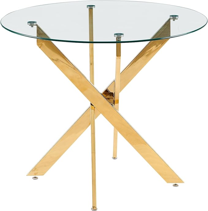 Dining Table for 4 Modern Round Dining Table 35.43" Kitchen & Dining Room Tables - Image 3