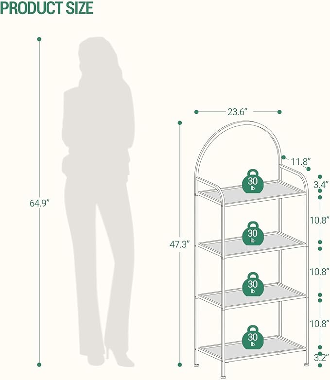 Bookcase Bookshelf, Tempered Glass Bookshelves, Slim Shelving Unit - Image 2