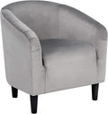 Yaheetech Living Room Chair, Velvet Accent Upholstered Barrel Sitting Chair by Yaheetech