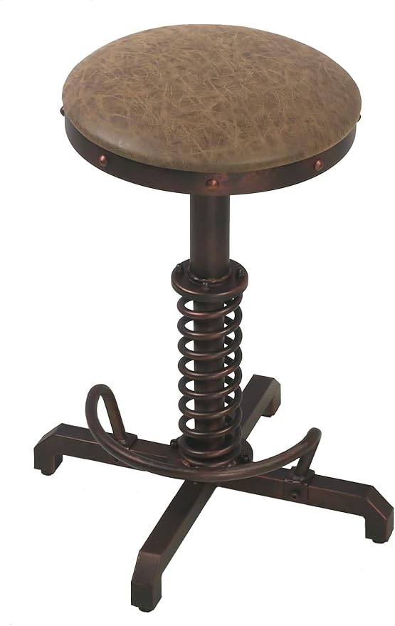 Topower Industrial Retro Vintage Farm PU Seat Tractor Stool Kitchen Swivel - Image 6