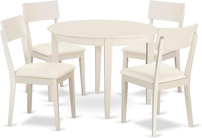 East West Furniture BOAD5-LWH-LC 5 Piece Dining Room Furniture Set Includes a by EastWestFurniture