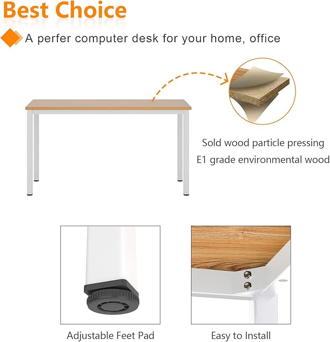 Need Computer Desk, 47 inch Home Office Desk, Modern Simple Style Home Office - Image 6