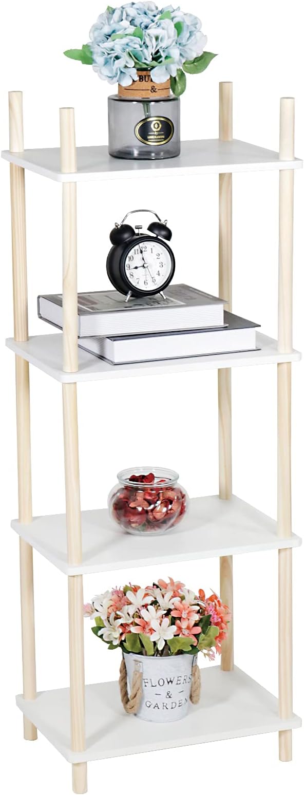 LITA Modern Wood Side Table, Accent End Table Plant Night Stand by LITA