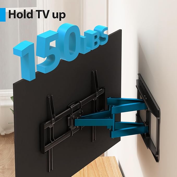 37-90 inch Full Motion TV Wall Mount, Fits 24" Wood Studs, Wall Mount tv Bracket - Image 4