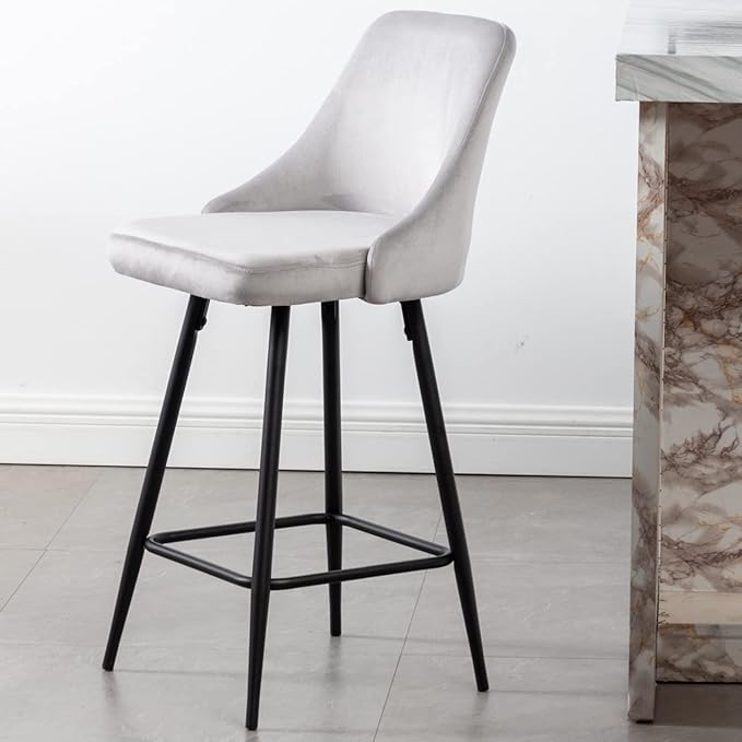 BTEXPERT® Set of 2, Premium upholstered Dining 25" High Counter Back Stool Bar - Image 6