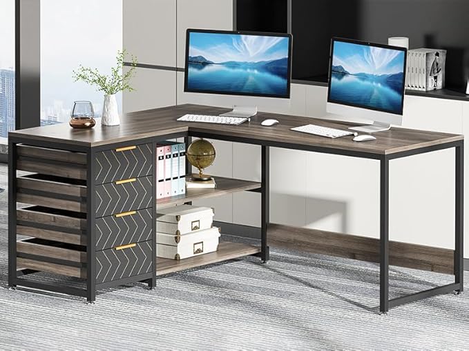 Tribesigns L Shaped Computer Desk - Image 8