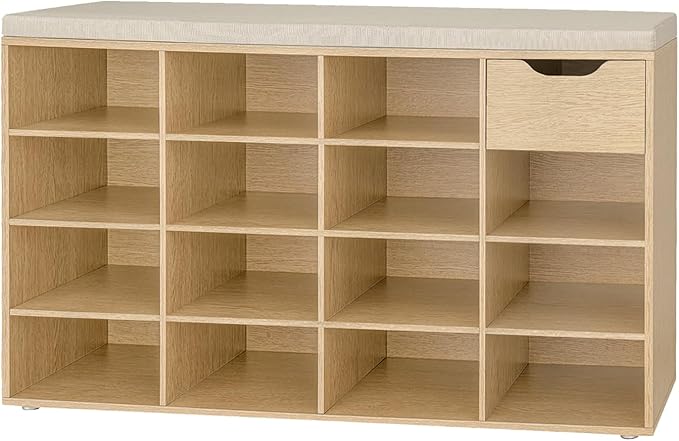 DINZI LVJ Shoe Bench, Entryway Storage Bench by DINZILVJ