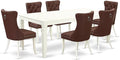 East West Furniture LGDA7-LWH-26 7 Piece Dining Set Contains a Rectangle by EastWestFurniture