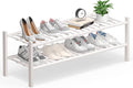 Haddockway Long 2 Tier Bamboo Shoe Rack Storage Organizer, Small Space by Haddockway