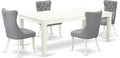East West Furniture LGDA5-LWH-27 5 Piece Dining Room Set Contains a Rectangle by EastWestFurniture