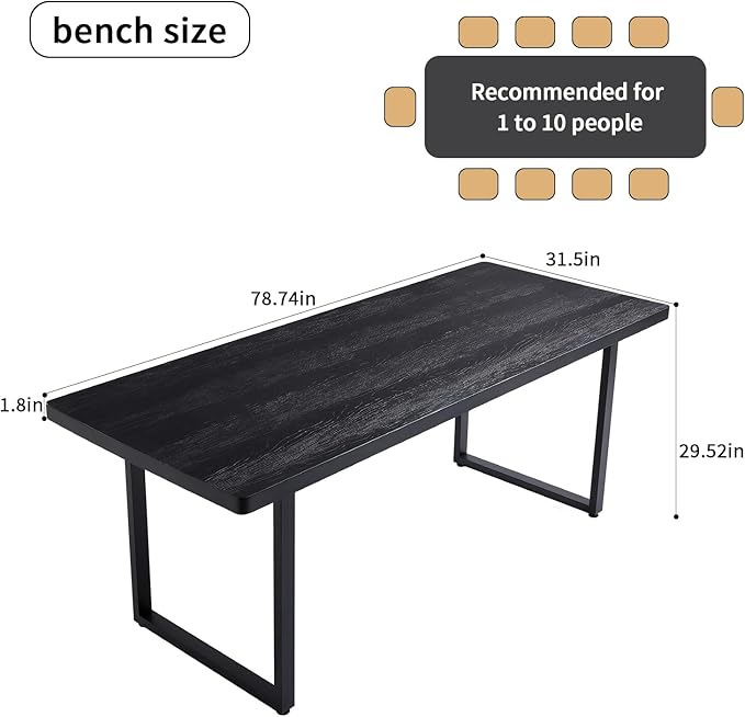 Modern Solid Wood Dining Table - Image 3