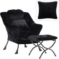 Lazy Chair with Ottoman, Reading Chair with a Pillow, Leisure Sofa Armchair by HomeEastllyHome