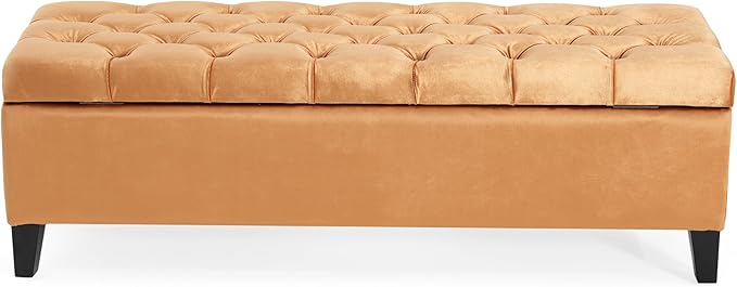 Christopher Knight Home Gloust Velvet Storage Ottoman, Upholstered Rectangular - Image 9