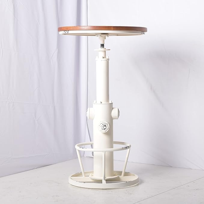 Topower Industrial Bar Table 38.58-48.43" Adjustable Pub Table Kitchen Dining - Image 6