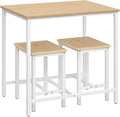 HOOBRO 3-Piece Industrial Dining Table Set, Kitchen Table, Space Saving Dinette by HOOBRO