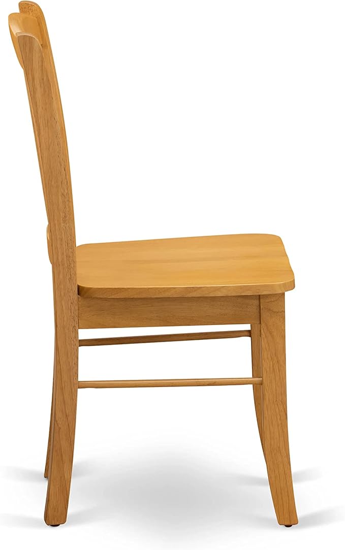 East West Furniture MZDL5-OAK-W 5 Piece Dining Room Table Set Includes a - Image 11