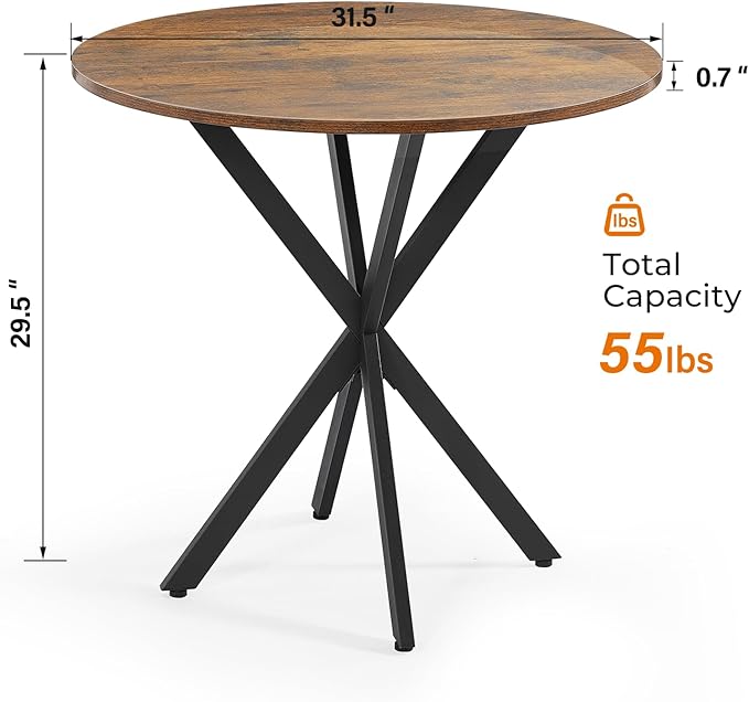 Unovivy 31.5" Small Round Dining Table - Image 2