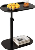 C Shaped End Side Table with Anti-Drop Rod, Adjustable Height & 360° Swivel by YFGNOEMI