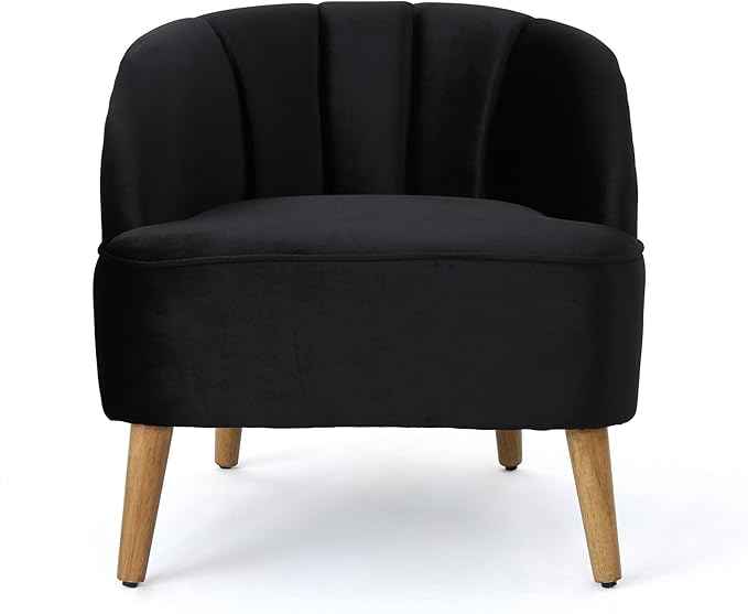 Ball & Cast Velvet Accent Chair, Modern Lounge Living Room Chairs - Image 3