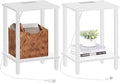 TUTOTAK End Table with Charging Station, Small Side Table with Outlets by WelcometotheTUTOTAKHome