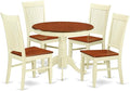East West Furniture ANWE5-BMK-W 5 Piece Dining Room Table Set Includes a Round by EastWestFurniture